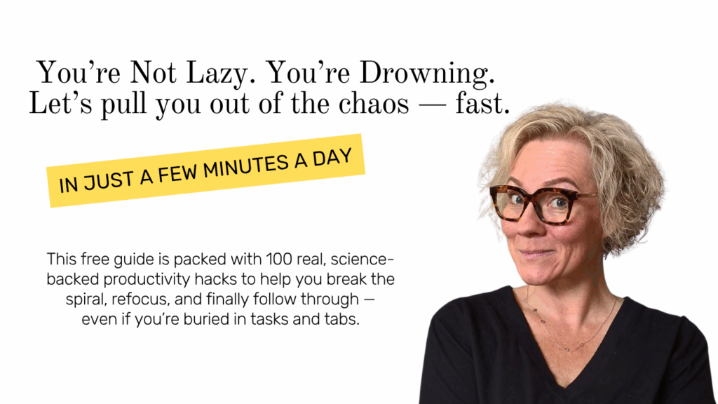photo with text overlay - You’re Not Lazy. You’re Drowning.
Let’s pull you out of the chaos — fast.